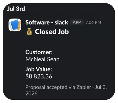 Closed job proof