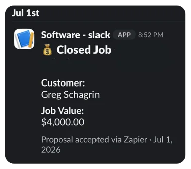 Closed job proof