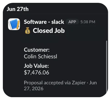 Closed job proof