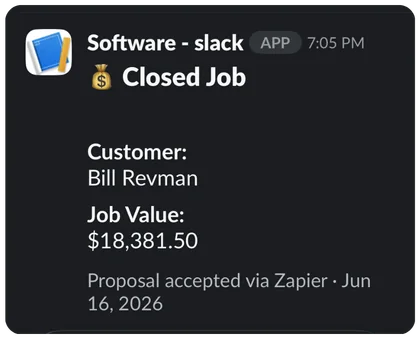 Closed job proof