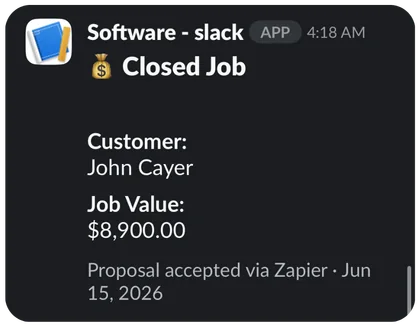 Closed job proof