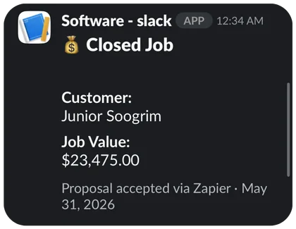 Closed job proof